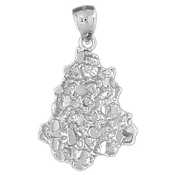 23 mm Jewels Obsession 14K White Gold Flower Pendant 